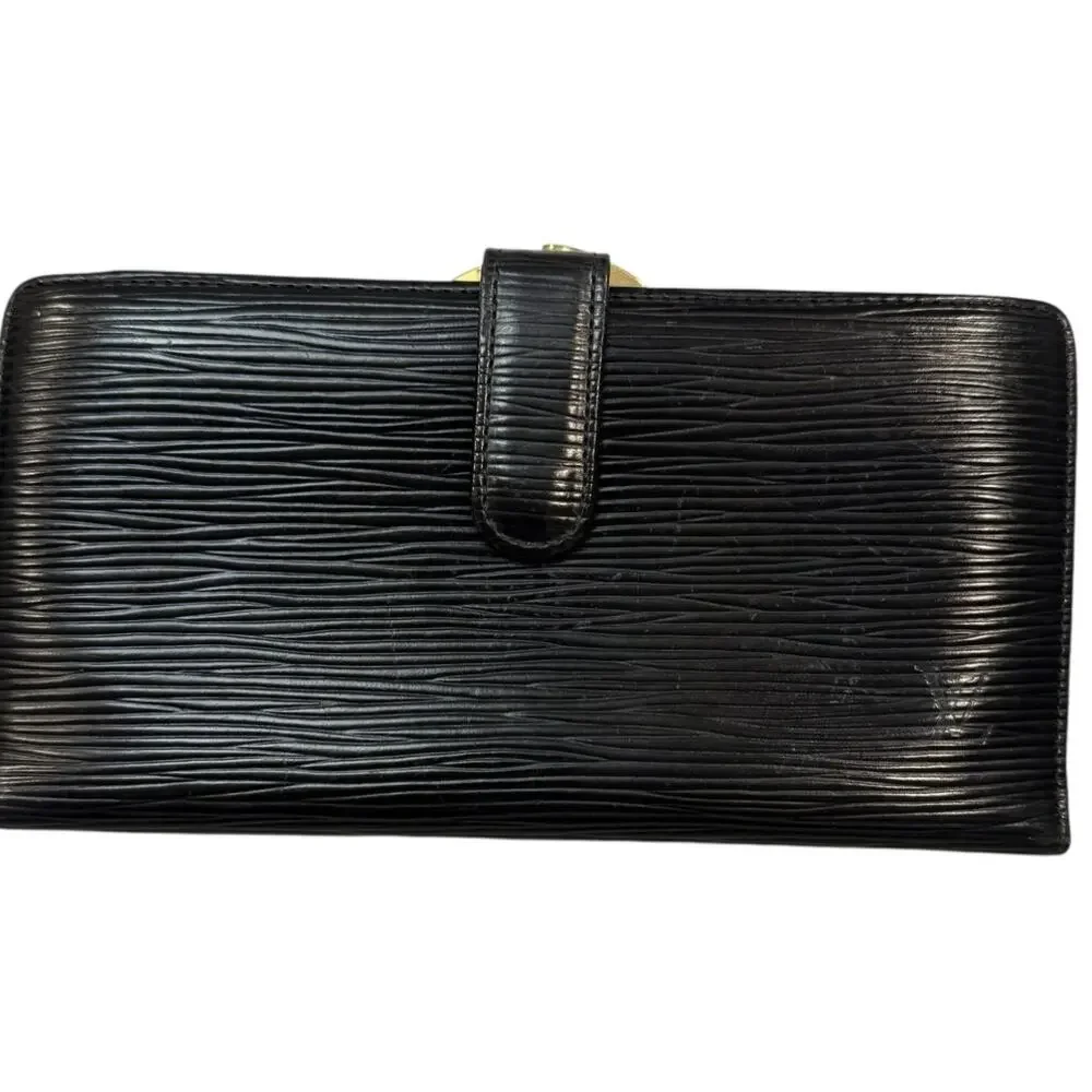 Louis Vuitton Long Black Epi Long Wallet